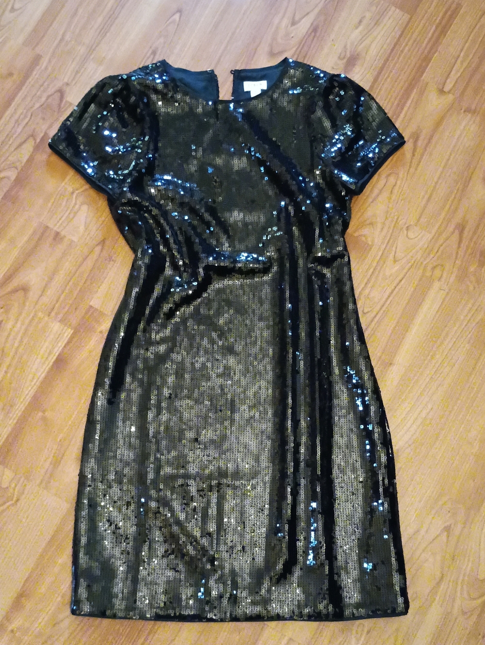 LOFT Black Sequin Mini Dress